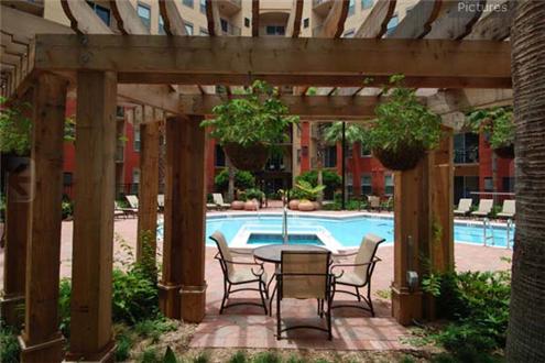 Gazebo and sundeck with pool