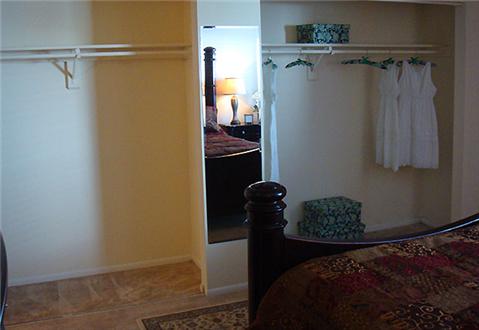 Abundant closet space Abundant closet space
