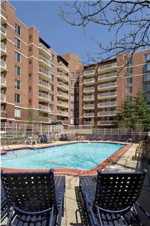 Sparkling pool and sundeck Sparkling pool and sundeck