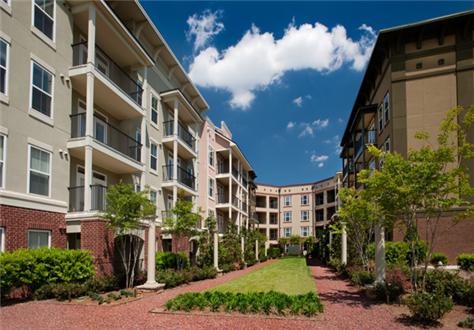 Interior courtyards with lush landscaping Interior courtyards with lush landscaping