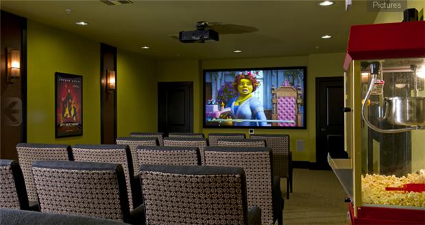 Resident movie theater with gaming system Resident movie theater with gaming system