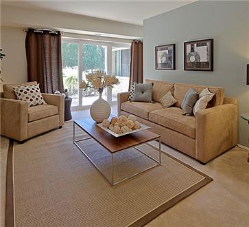 Bright living room with large window Bright living room with large window