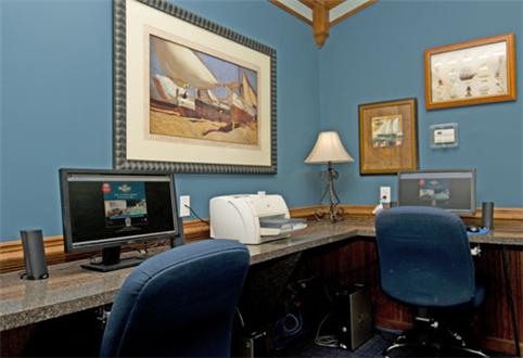 Business Center with computers and printers Business Center with computers and printers
