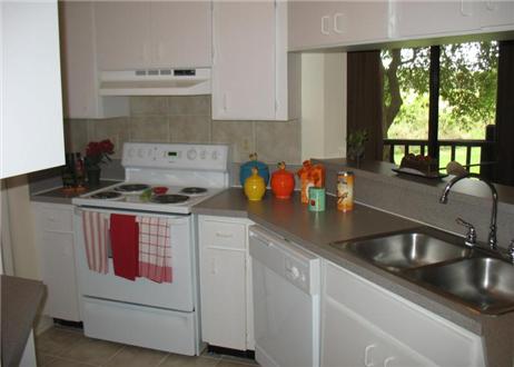 Tile flooring and backsplash in kitchen Tile flooring and backsplash in kitchen