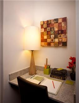 Built-in work stations available in select homes Built-in work stations available in select homes