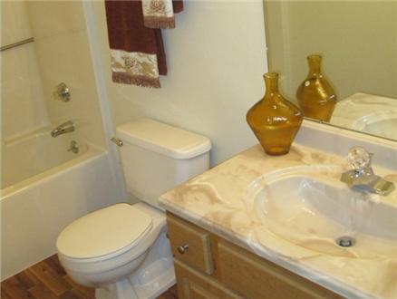 Bathroom with additional storage under sink Bathroom with additional storage under sink