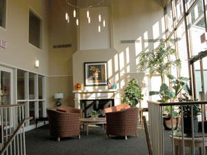 Comfortable seating in residents' lounge Comfortable seating in residents' lounge