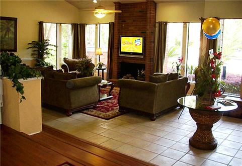 Clubhouse seating area with flat scren tv Clubhouse seating area with flat scren tv