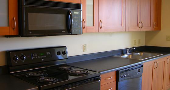 Sleek black appliances Sleek black appliances