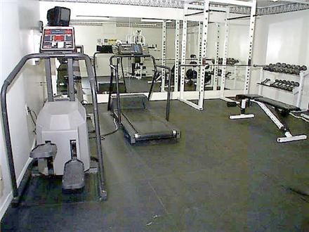 Gym with cardio equipment