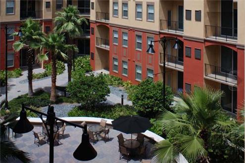 Outdoor seating and dining area