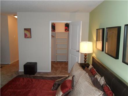 Bedroom with ample closet space