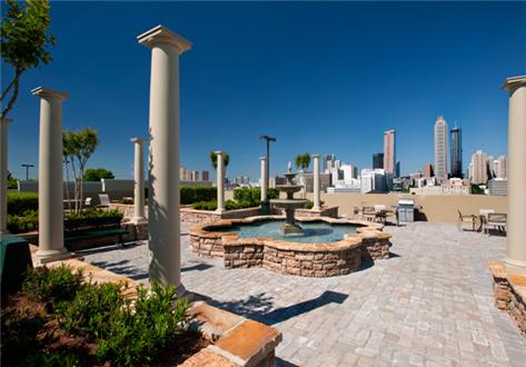 Two rooftop gardens with impressive downtown views Two rooftop gardens with impressive downtown views
