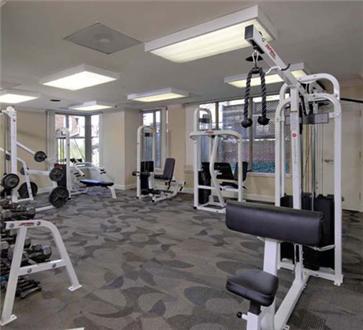 Fitness center with weight training equipment Fitness center with weight training equipment