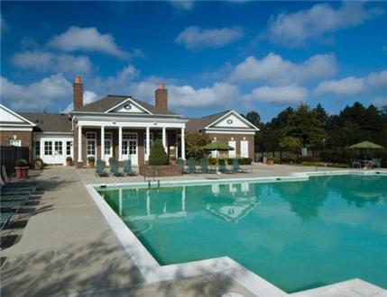 Sparkling pool and sundeck Sparkling pool and sundeck