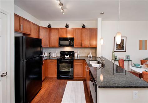 Satin nickel hardware, granite counter tops and subway tile Satin nickel hardware, granite counter tops and subway tile