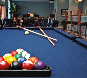 Billiard room with card table Billiard room with card table