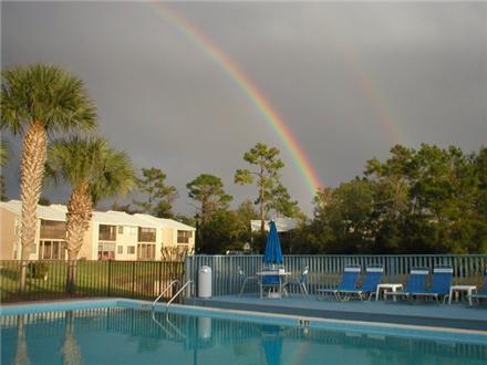 Beautiful rainbow over the property Beautiful rainbow over the property