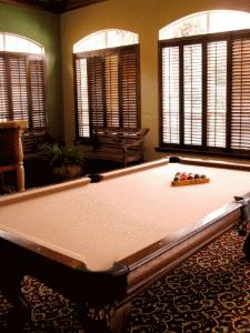 Game room with billiards table Game room with billiards table