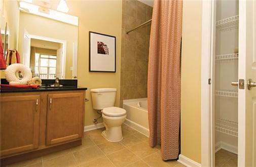 Bathroom and linen closet