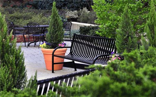 Beautifully landscaped courtyard