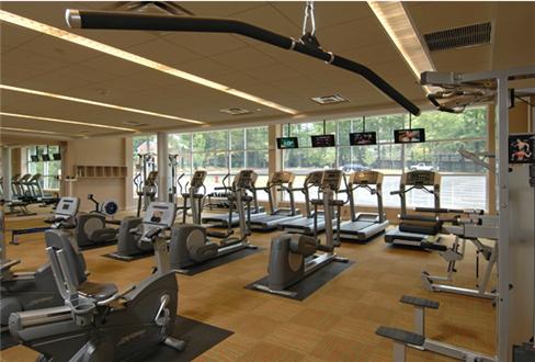 Fitness center at area's premier health club Fitness center at area's premier health club