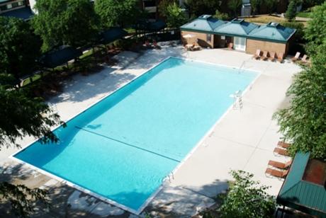 Sparkling pool and sundeck