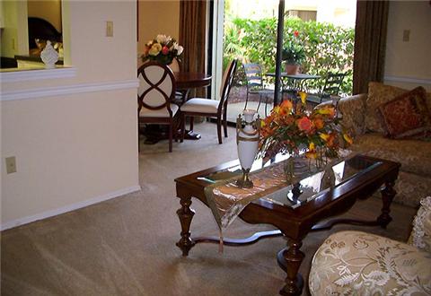 Open living area and dining room Open living area and dining room