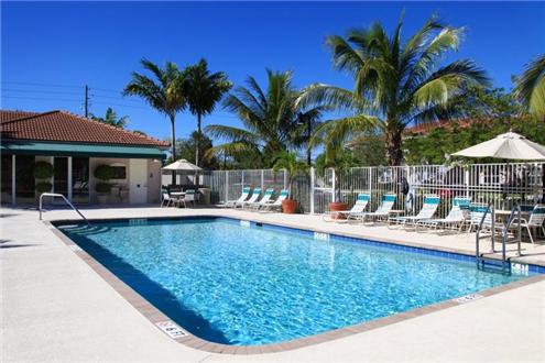 Sparkling pool and sundeck Sparkling pool and sundeck