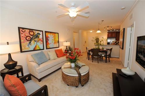 Spacious living room with dining area Spacious living room with dining area
